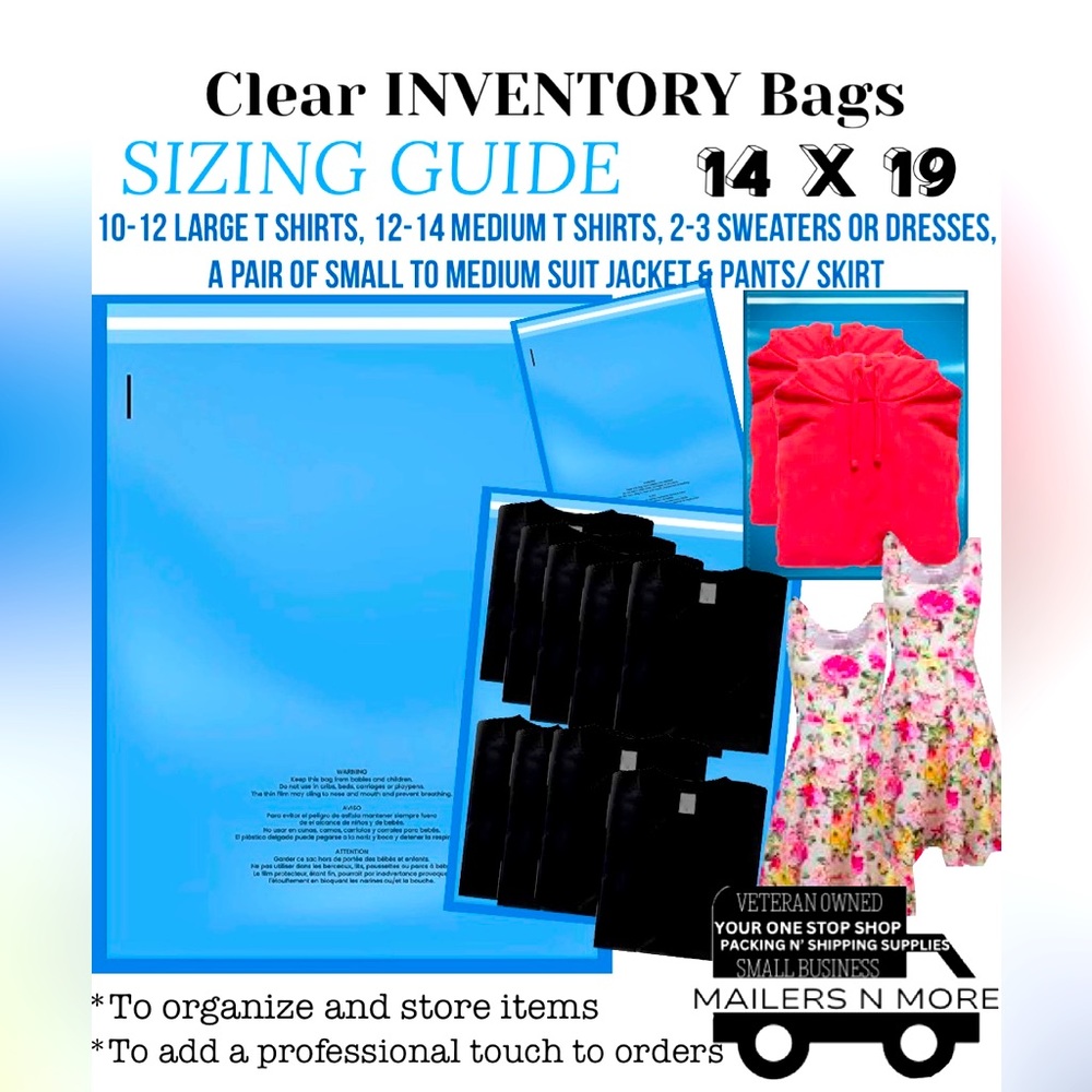 100 14x19/14x20 Clear Bags Self Seal Bags wholesale bulk